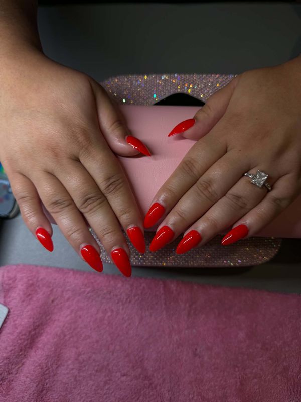Red stilettos by Solaint Studio